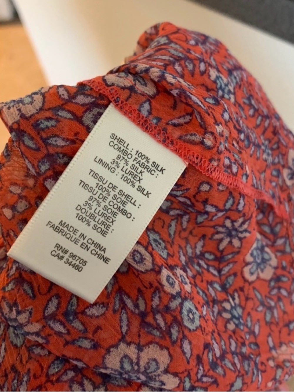Rebecca Taylor Silk Boho Floral Blouse Tie Sleeve Romantic Top 4 - Picture 9 of 9